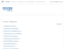 Tablet Screenshot of moodle.moorecollege.net